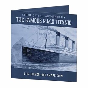 Investicne striebro mince minca Titanic 5 oz - 3