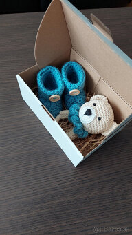 Hackovany set (hryzatko + papucky) – medvedik 5 - 3