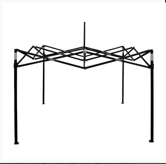 Rozkladací predajný stánok béžový 2 x 2 m - 3