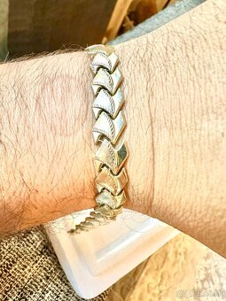 široký dámsky zlatý náramok 14kt zlato - 3