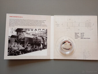 Strieborná minca Na kolesách - Parná lokomotíva 387.0 Mikádo - 3