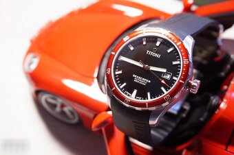 Titoni model Seascoper black - red, orig. hodinky, stav NOVÉ - 3