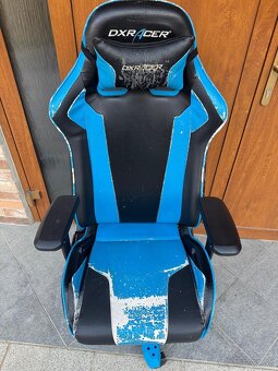 Herná stolička DXRacer KING modrá/zelená - 3