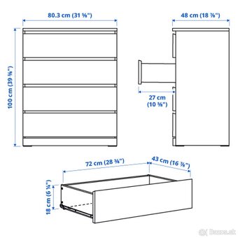 Komody IKEA MALM (breza) - 3