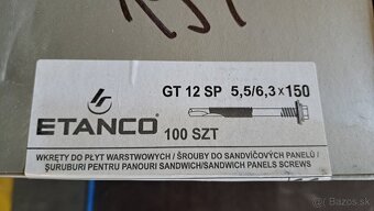 Skrutky na upevnenie strešných PUR panelov plus kaloty - 3
