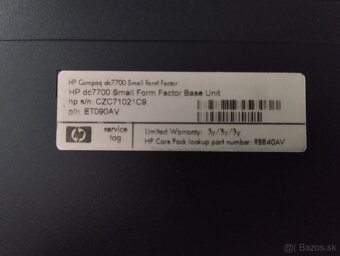 PC HP Compaq dc7700 Small Form Factor PC - 3