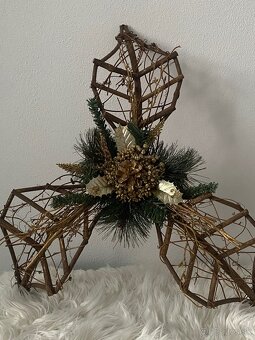 Vianočné drevené dekorácie -sada - 3