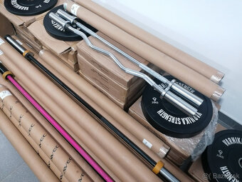 Olympijske tyče, 120 cm, EZ, 201cm dámske -čierne a ružové - 3