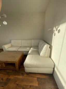 Gauč kožený biely pravá koža - 3