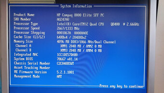 HP Compaq Elite 8000 SFF Q8400, 4GB RAM, 160GB HDD, Win 10 P - 3