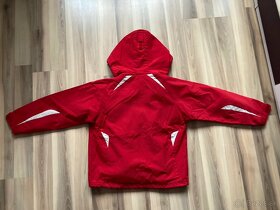 Červená zimná bunda s odopínacou fleece mikinou - 3