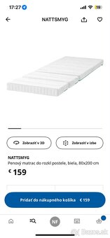 Detská rastúca posteľ Minnen + matrac Nattsmyg - 3