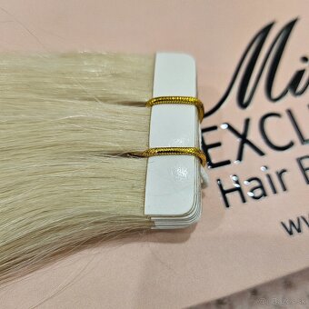 🖤 Tape-in predĺženie vlasov #60 – Platinová blond - 3