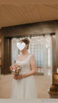 Svadobné šaty saténové - šité na mieru - 3