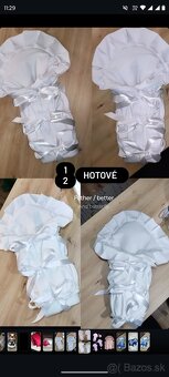 Biele zavinovačky nové handmade na krst - 3