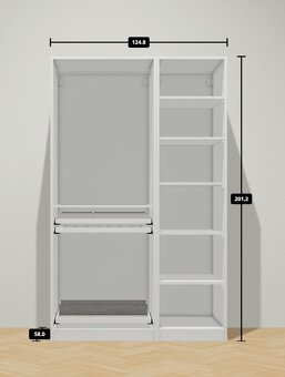 Predám šatníkovú skriňu IKEA PAX 125cm x 201cm x 60cm - 3