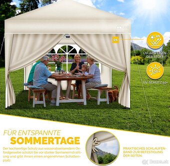 tillvex® bočné steny pre altánok – béžové, nové - 3