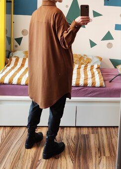 Stradivarius košeľový kabát oversize M - 3