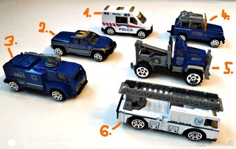 sada 6 ks autíčok polícia - 3