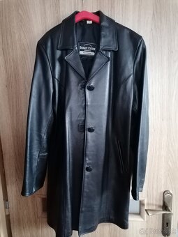 Kožený predĺženy kabát - 3