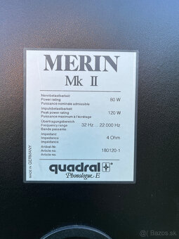 Predám hifi reproduktory Quadral 80 W 4 Ohm - 3