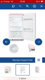 Ružová chladnička Klarstein - 3