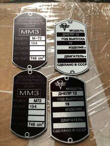Výrobní štítek ciferník tachometru mazáci plán K750 MB750 - 3