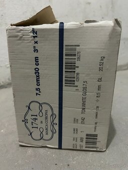 Obklad Marca Corona (biely) 7,5x30 cm - 3