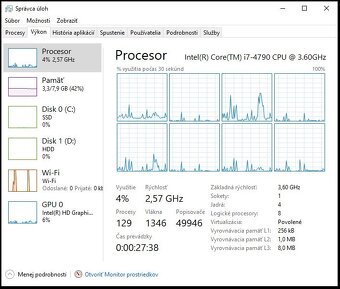 DELL Optiplex 7020, i7-4790, 256GB SSD + 500GB HDD, 86GB RAM - 3