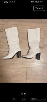 Biele čižmy pravá koža - 3