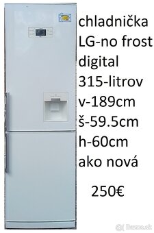 predám čiernu chladničku s mrazničkou BOSCH-347lit.-aj iné - 3