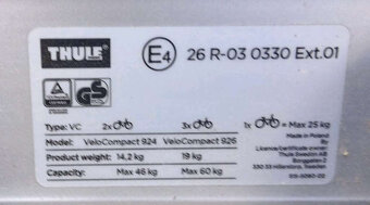 Nosič bicyklov THULE na ťažné zariadenie na 2 bicykle - 3