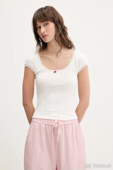 Tommy Jeans Tričko vo farbe Prírodná Biela - 3