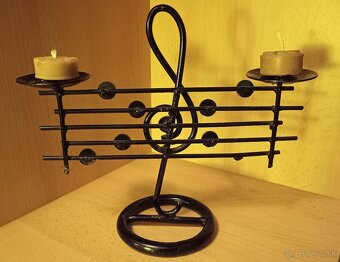 Retro kovový svietnik - 3