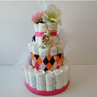 Trojposchodová plienková torta - 3