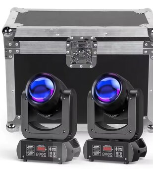 Led Beam Otočné hlavy 150w 4ks+ovládač+ 2xcase - 3