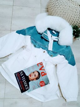 Prekrásna nová dámska bundička s kožušinkou - 3