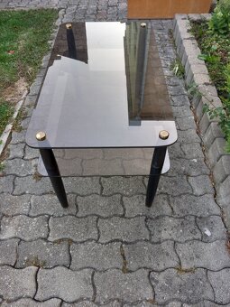 Skleneno-kovový stôl - 3