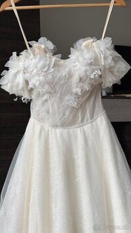 Luxusné svadobné šaty LUCE SPOSA – veľkosť 32–38, nude farba - 3