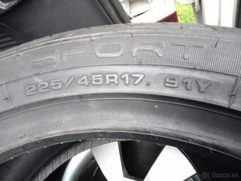 225/45 R17 91Y Dunlop Sport letné pneumatiky 4ks - 3