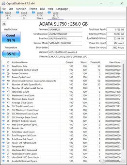 Predám 256GB SSD DISK ADATA750 - 3