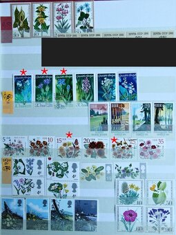 Známky - flóra bez pečiatky - 3