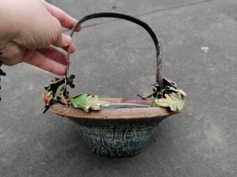 Predám keramická váza a košík - 3