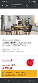 Stol kuchynsky , jedalensky , na chatu, masiv - 3