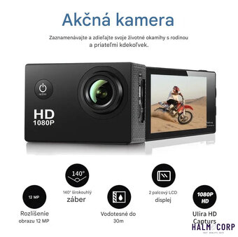 Akčná kamera s rozlíšením Full HD, vodotesná, Wi-Fi - 3
