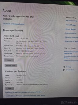 PC all in-one touch screen Acer Aspire C24 - 3