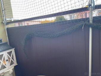 Sieť na balkón pre mačky zosilnenú drôtom aj s telesk - 3
