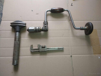 Ručné vŕtačky,svorky,francúzsky klúč. - 3