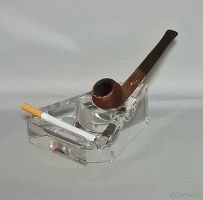 Sklenený stojan na fajku a popolník - 3