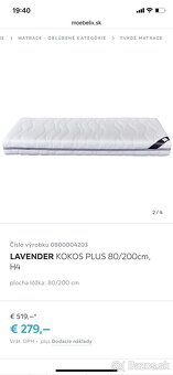 Matrace LAVENDER KOKOS PLUS 80/200cm - 3